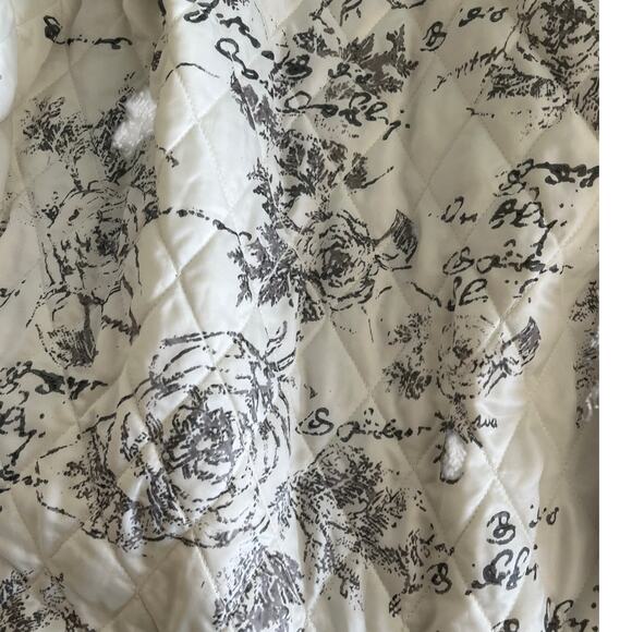 JJill Womens Jacket Removable Quilted Liner Brown Floral Size Large - Picture 5 of 7